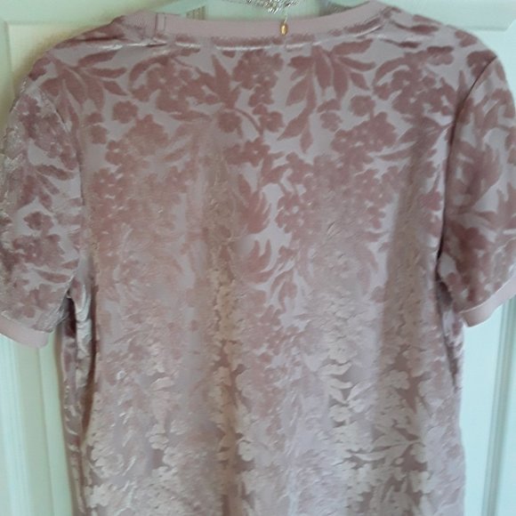 Mauve Textured Burnout Blouse Sz M NEW! - Picture 8 of 8